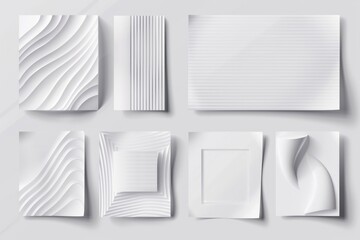 Obraz premium A set of four white paper cutouts