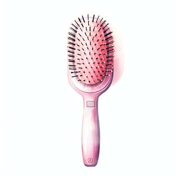 recommend clip art: Travel hair brush watercolor illustration, travel clipart
