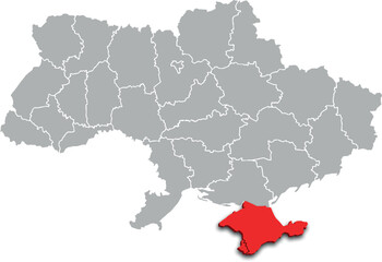 crimea map PROVINCE of UKRAINE 3d isometric map