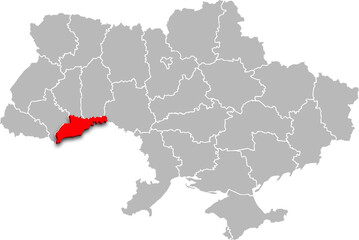 chernivtsi map PROVINCE of UKRAINE 3d isometric map