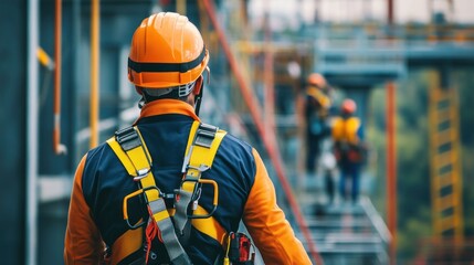 Fototapeta premium Safety Training on Fall Protection