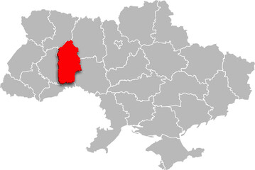 khmel map PROVINCE of UKRAINE 3d isometric map