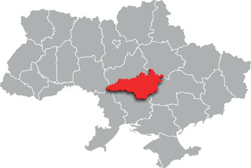 kirovohrad map PROVINCE of UKRAINE 3d isometric map