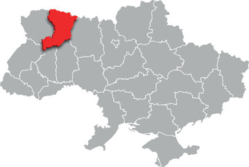 rivne map PROVINCE of UKRAINE 3d isometric map