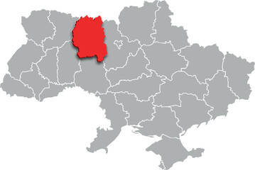 zhytomyr map PROVINCE of UKRAINE 3d isometric map