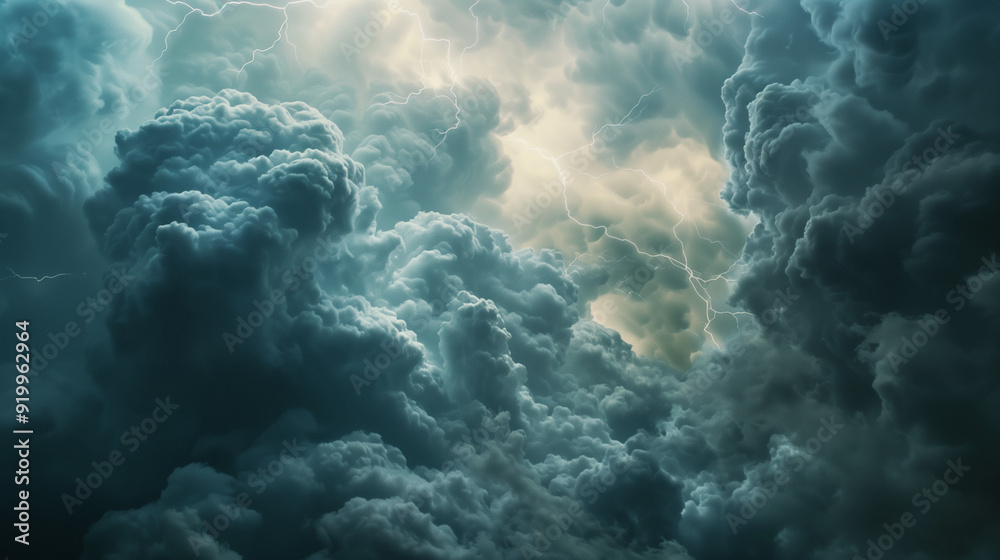 Wall mural Storm clouds background 