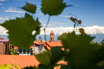 Sighnaghi Kakheti Georgia Alazani Valley. View of St. George's Church.