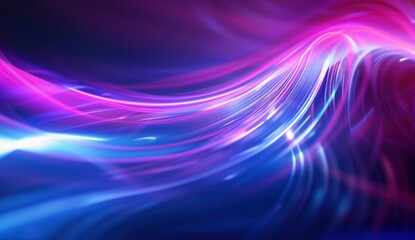 Abstract Digital Art: Pink and Blue Light