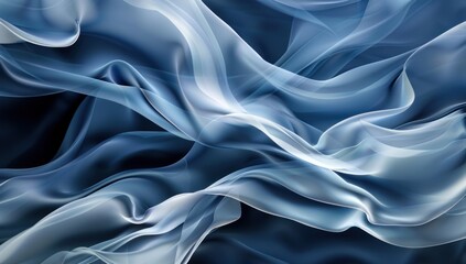 Obraz premium Abstract Blue Fabric Waves