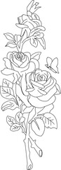 Vector sketch illustration silhouette design ornate ornament frame old classic vintage ethnic floral 