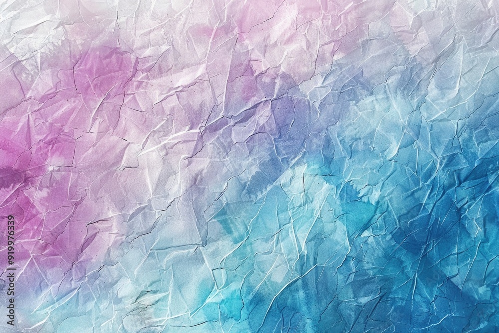Poster Close-up shot of a piece of paper with a pink and blue background, ideal for use in creative projects where a pop of color is needed