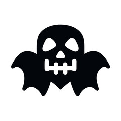 minimalist spooky Halloween logo high quality vector art