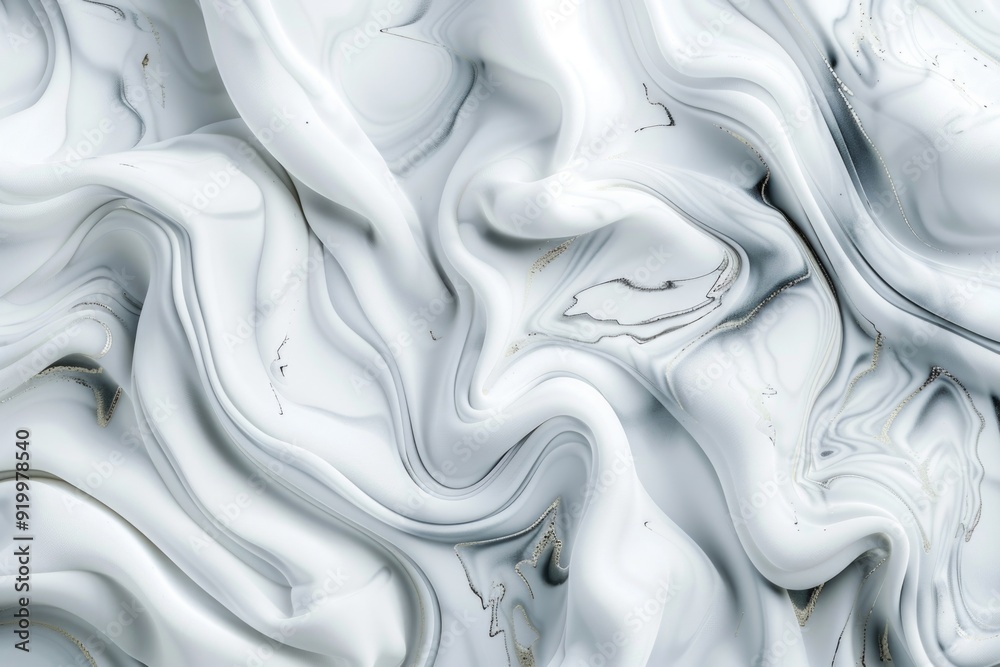Poster a close-up shot of a smooth white marble surface with subtle veining and texture