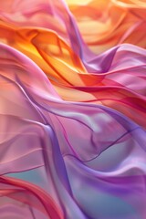 Obraz premium Close-up shot of a soft pink and purple fabric with intricate patterns