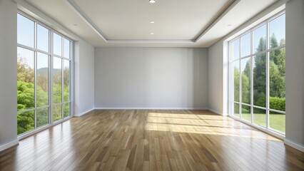 Fototapeta premium rendering of an empty interior room, interior, empty, room, rendering, architecture, design, modern, minimal, space, empty