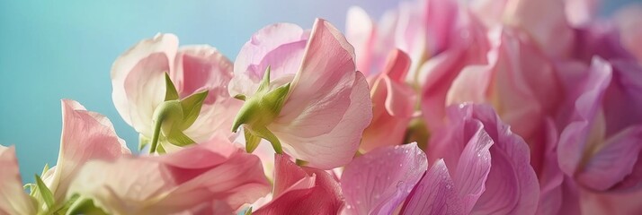 Obraz premium Savor the Exquisite Charm and Captivating Aroma of the Sweet Pea Blossom