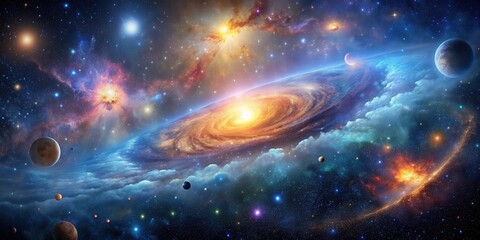 Endless Universe with beautiful stars and galaxies, galaxies, celestial, cosmos, infinity, space, astronomical