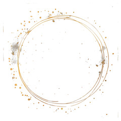PNG Elegant golden circle on black