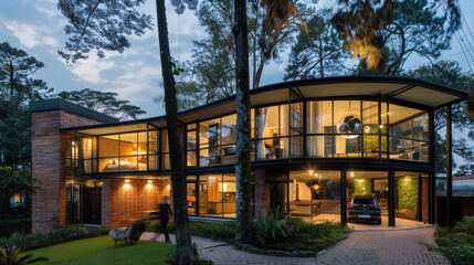 Obraz premium modern house exterior