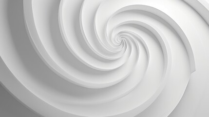Obraz premium A single white spiral shape is depicted on a plain background