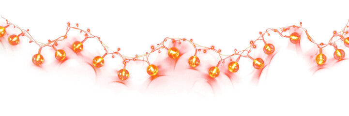 PNG Warm glowing string lights decoration