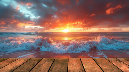 View of seascape with sunset suitable for wallpaper background