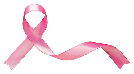 PNG Pink ribbon symbolizing breast cancer awareness.
