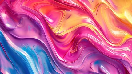 Fototapeta premium Abstract Painting of Colorful Swirls