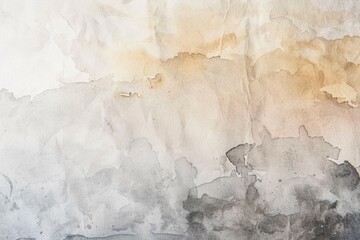 Watercolor painting of a textured brown and white wall with subtle cracks and imperfections