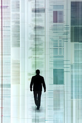 Fototapeta premium Emergence of Embodied AGI - Metamorphic Artificial General Intelligence Visualization