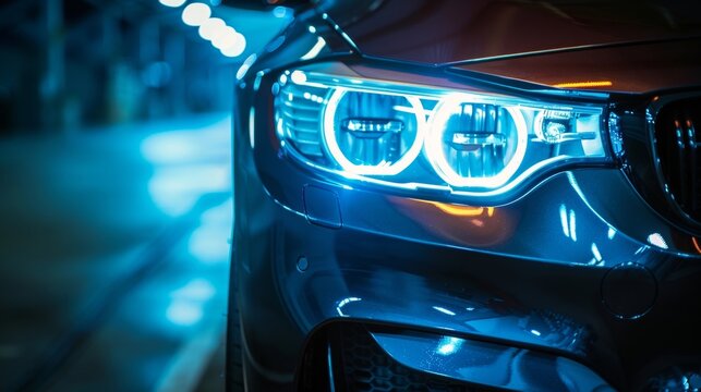 The brightness of a white xenon headlight piercing through the night like a guiding beam.