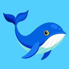 Obraz premium Vector illustration of a blue whale. blue whale vector.
