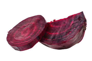 Fresh red beetroot with green leaves isolated on white