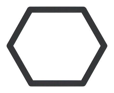 recommend clip art: PNG Minimalist hexagon geometric black outline