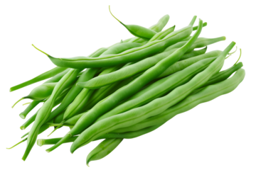 green beans isolated on white