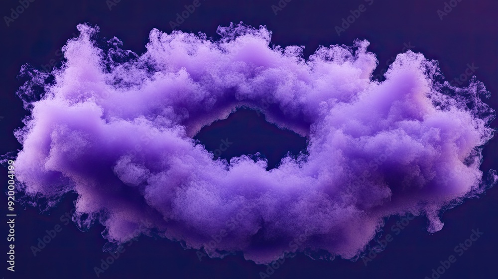 Poster a purple cloud with a hole in the middle