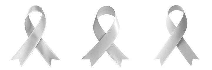 Collection 3D white ribbon campaign