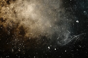 Obraz premium A blurry image of a starry sky with a few specks of dust. The image is a bit grainy and has a sense of mystery and wonder