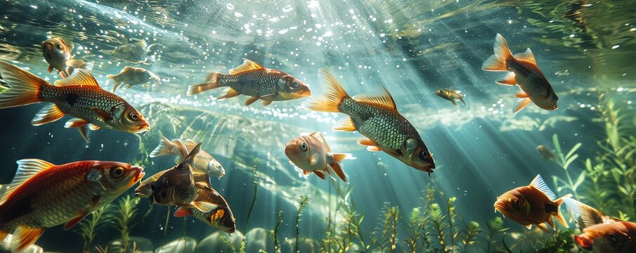Contaminated water ecosystems leading to fish species developing detoxification mechanisms, fauna natural selection contamination, water contamination