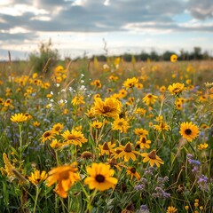 Obraz premium Plants and pollinators in contaminated fields adapting to chemical residues, fauna natural selection contamination, pollinator adaptation