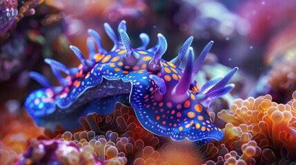 Lively underwater scene It stands out with its unique blue dragon bare branches.