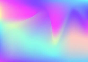 Holographic Texture. Plastic Fluid. Hologram Gradient. Purple Shiny Background. Chrome Mesh. Pop Minimalist Illustration. Neon Pattern. Abstract Gradient. Pink Holographic Texture