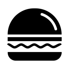 burger icon design glyph