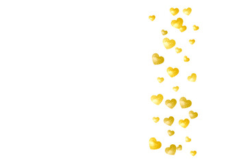 Valentine Sale Offer. Beautiful Voucher For Celebration. Wedding Frame. Golden Art Illustration. Luxury Sparkle For Party. Gold Special Border. Yellow Valentine Sale Offer.