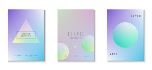 Fototapeta premium 3d Design. Gradient Background. Holographic Shape. Purple Triangle Set. Aesthetic Digital Elements. Hologram Poster. Futuristic Circle Illustration. Pink 3d Design