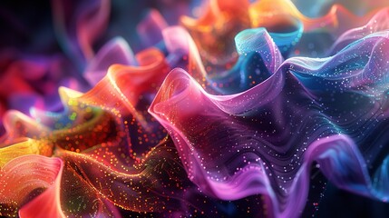 Mesmerizing Nano scale Machinery Manipulating Matter in Vibrant Digital.