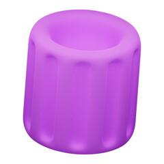 cylinder abstract shape 3d icon isolated on the transparent background