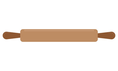 Rolling pin icon vector flat style isolated on white background.