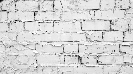 White brick wall for texture or backdrop