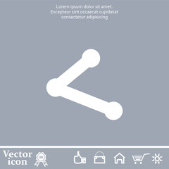 Vector icon of white color on a gray background